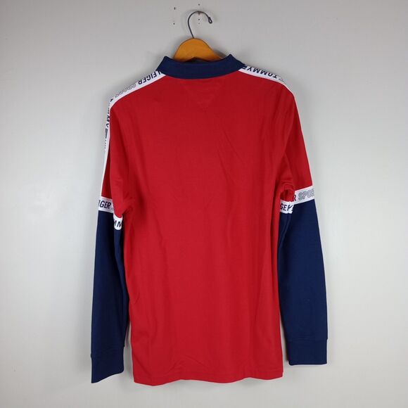 Tommy Hilfiger Sport Retro Look Red Blue Spell Out New Size Medium - Picture 9 of 9